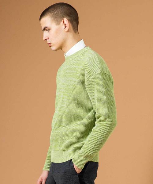 UNITED TOKYO（ユナイテッドトウキョウ）の「ドライタッチアゼニット（ニット/セーター・メンズ・ネイビー/ミント・1/2/3）」の11枚目の写真