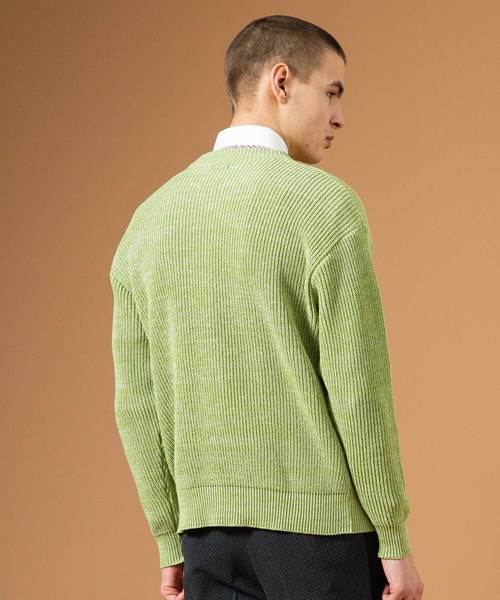 UNITED TOKYO（ユナイテッドトウキョウ）の「ドライタッチアゼニット（ニット/セーター・メンズ・ネイビー/ミント・1/2/3）」の10枚目の写真