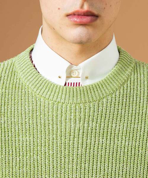 UNITED TOKYO（ユナイテッドトウキョウ）の「ドライタッチアゼニット（ニット/セーター・メンズ・ネイビー/ミント・1/2/3）」の9枚目の写真