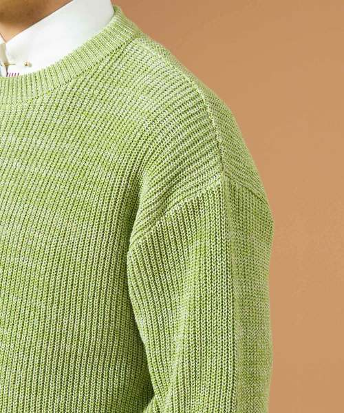 UNITED TOKYO（ユナイテッドトウキョウ）の「ドライタッチアゼニット（ニット/セーター・メンズ・ネイビー/ミント・1/2/3）」の8枚目の写真