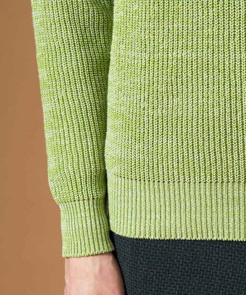 UNITED TOKYO（ユナイテッドトウキョウ）の「ドライタッチアゼニット（ニット/セーター・メンズ・ネイビー/ミント・1/2/3）」の7枚目の写真
