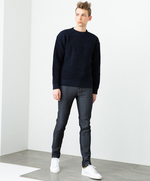 UNITED TOKYO（ユナイテッドトウキョウ）の「ドライタッチアゼニット（ニット/セーター・メンズ・ネイビー/ミント・1/2/3）」の5枚目の写真