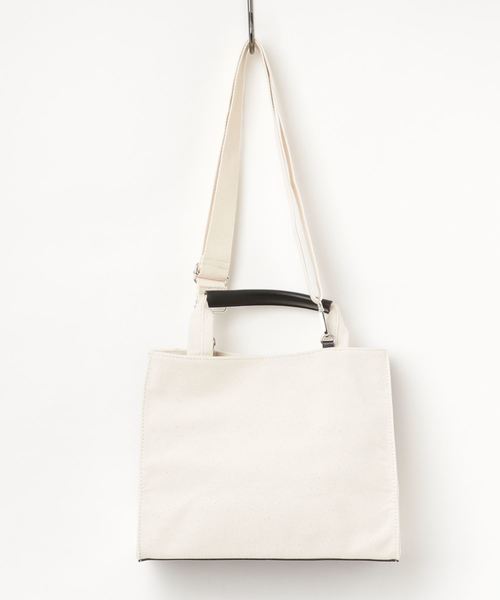 florist（フローリスト）の「【2way】ロゴ配色キャンバスハンドバッグ（トートバッグ・レディース・ブラック/ブラウン/ベージュ・FREE）」の4枚目の写真