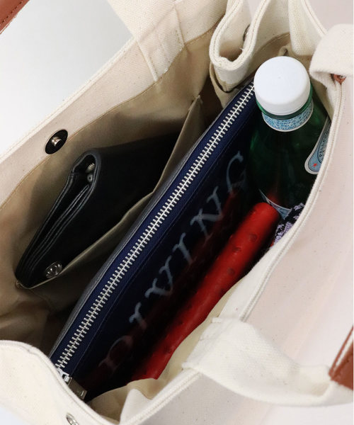 florist（フローリスト）の「【2way】ロゴ配色キャンバスハンドバッグ（トートバッグ・レディース・ブラック/ブラウン/ベージュ・FREE）」の9枚目の写真