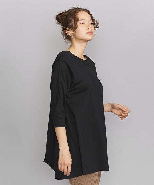 BEAUTY&YOUTH UNITED ARROWS（ビューティーアンドユースユナイテッドアローズ）の「BY コットン天竺Aラインプルオーバー о（Tシャツ/カットソー・レディース・ブラック/ベージュ/ホワイト・FREE）」の3枚目の写真