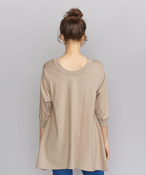 BEAUTY&YOUTH UNITED ARROWS（ビューティーアンドユースユナイテッドアローズ）の「BY コットン天竺Aラインプルオーバー о（Tシャツ/カットソー・レディース・ブラック/ベージュ/ホワイト・FREE）」の4枚目の写真