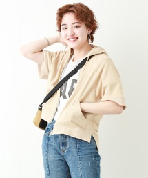 libelle more | 【Web限定】コットン100％☆羽織って嬉しい半袖パーカー(パーカー)