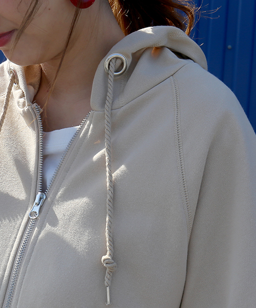 libelle more（リベル モア）の「半袖パーカー（パーカー・レディース・ブラック/ベージュ/オフホワイト/カーキ/モカ・FREE）」の10枚目の写真