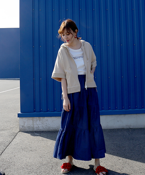 libelle more（リベル モア）の「半袖パーカー（パーカー・レディース・ブラック/ベージュ/オフホワイト/カーキ/モカ・FREE）」の20枚目の写真