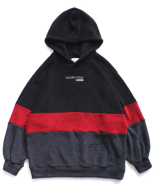 SHAREEF(シャリーフ)の「SHAGGY PILE SWICHING HOODIE(パーカー・メンズ・ブラック/ネイビー/レッド/チャコールグレー/モカ・2/1/3)」の11枚目の写真