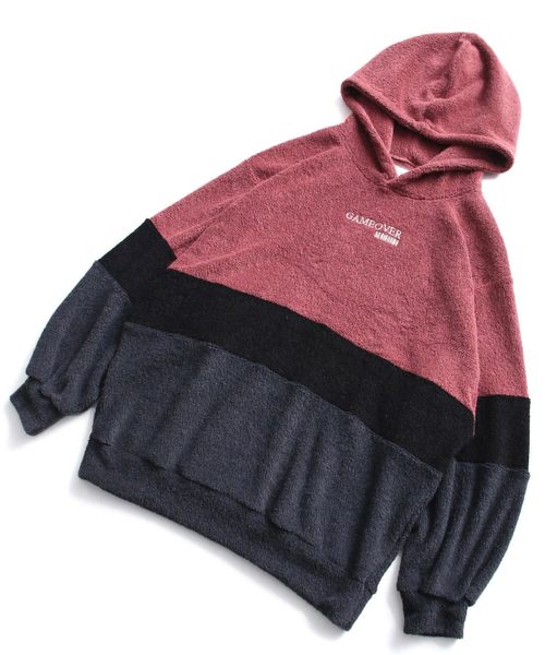 SHAREEF(シャリーフ)の「SHAGGY PILE SWICHING HOODIE(パーカー・メンズ・ブラック/ネイビー/レッド/チャコールグレー/モカ・2/1/3)」の15枚目の写真