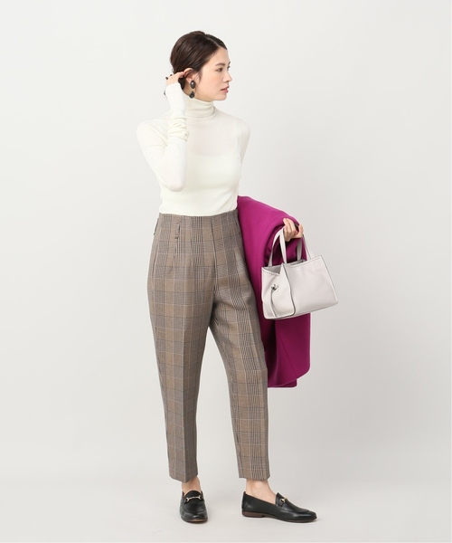 VERMEIL par iena(ヴェルメイユパーイエナ)の「MANTECOグレンチェックテーパードパンツ(その他パンツ・レディース・ブラウン・38/36)」の6枚目の写真
