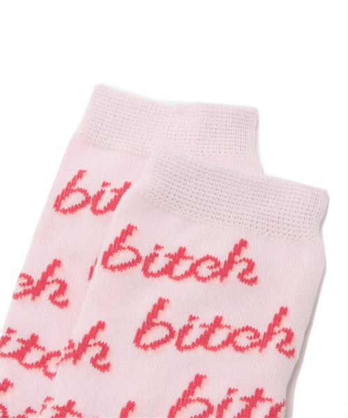WEGO（ウィゴー）の「WEGO/bitchソックス（ソックス/靴下・レディース・ホワイト/サックスブルー/ピンク・FREE）」の5枚目の写真