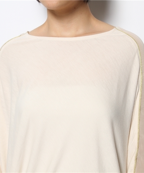 OUTLET(アウトレット)の「【Discoat】別地配色変形チュニック(Tシャツ/カットソー・レディース・アイボリー・FREE)」の5枚目の写真