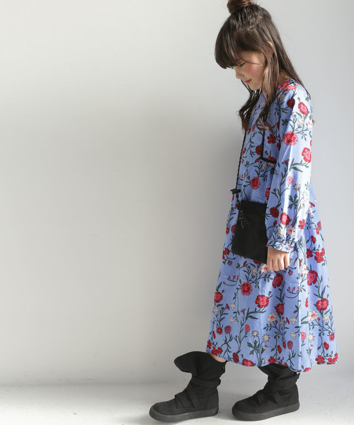 antiqua（アンティカ）の「クラシカルな正統派！小花柄ワンピース（ワンピース・キッズ・ピンク/ブルー・2/4/3）」の6枚目の写真