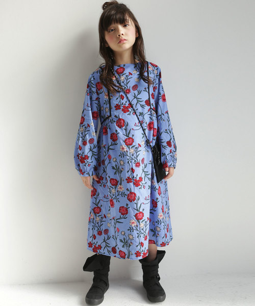 antiqua（アンティカ）の「クラシカルな正統派！小花柄ワンピース（ワンピース・キッズ・ピンク/ブルー・2/4/3）」の3枚目の写真