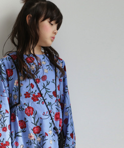 antiqua（アンティカ）の「クラシカルな正統派！小花柄ワンピース（ワンピース・キッズ・ピンク/ブルー・2/4/3）」の8枚目の写真