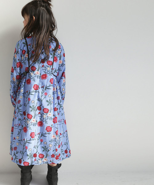 antiqua（アンティカ）の「クラシカルな正統派！小花柄ワンピース（ワンピース・キッズ・ピンク/ブルー・2/4/3）」の5枚目の写真