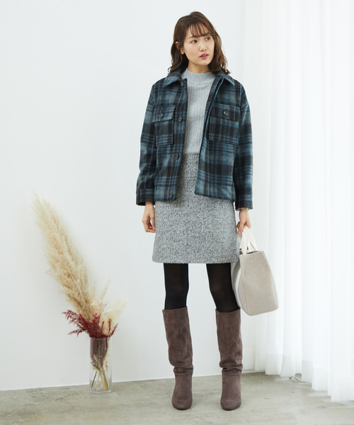 ROPE' PICNIC(ロペピクニック)の「ブークレー台形ミニスカート(スカート・レディース・グレー/ダークブラウン/ベージュ系その他2・36/38/40)」の13枚目の写真