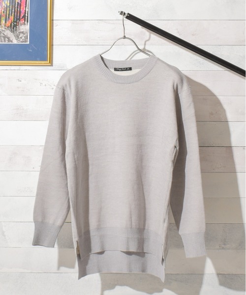 Bling Leads（ブリングリーズ）の「/Bling Leads/Ｗフェイスクルーネックニット（ニット/セーター・レディース・ブラック/ベージュ/グレー/アイボリー/マルチ/モカ・MEDIUM/LARGE/X-LARGE）」の3枚目の写真