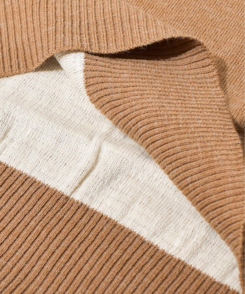 Bling Leads（ブリングリーズ）の「/Bling Leads/Ｗフェイスクルーネックニット（ニット/セーター・レディース・ブラック/ベージュ/グレー/アイボリー/マルチ/モカ・MEDIUM/LARGE/X-LARGE）」の22枚目の写真