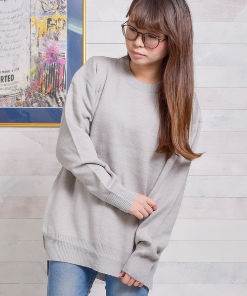 Bling Leads（ブリングリーズ）の「/Bling Leads/Ｗフェイスクルーネックニット（ニット/セーター・レディース・ブラック/ベージュ/グレー/アイボリー/マルチ/モカ・MEDIUM/LARGE/X-LARGE）」の19枚目の写真