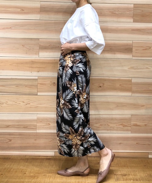 SUPERTHANKS（スーパーサンクス）の「ギャザー２WAYスカート(ヒョウ柄、花柄、ボタニカル、無地）（スカート・レディース・ブラック/モカ/レオパード/その他・SMALL/MEDIUM）」の8枚目の写真