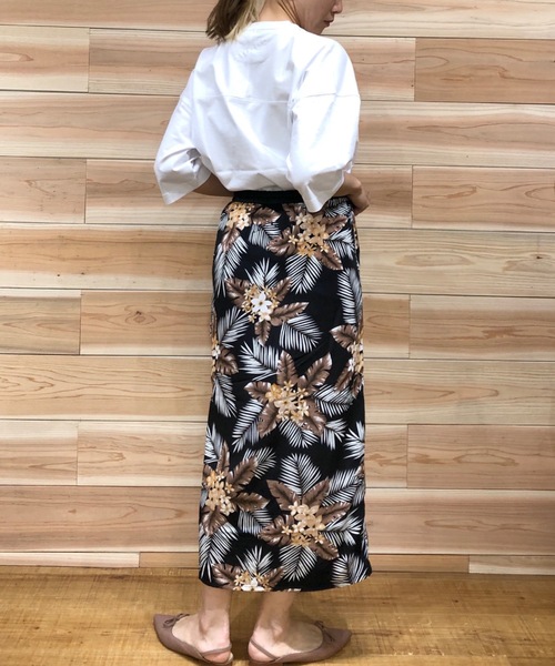 SUPERTHANKS（スーパーサンクス）の「ギャザー２WAYスカート(ヒョウ柄、花柄、ボタニカル、無地）（スカート・レディース・ブラック/モカ/レオパード/その他・SMALL/MEDIUM）」の9枚目の写真