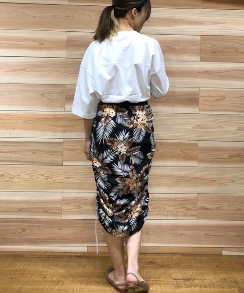 SUPERTHANKS（スーパーサンクス）の「ギャザー２WAYスカート(ヒョウ柄、花柄、ボタニカル、無地）（スカート・レディース・ブラック/モカ/レオパード/その他・SMALL/MEDIUM）」の12枚目の写真