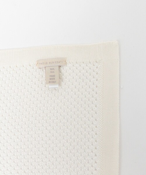 BEAMS F(ビームスエフ)の「PAOLO ALBIZZATI / シルク チーフ(ポケットチーフ・メンズ・オリーブ/ブラウン/イエロー/ホワイト・ONE SIZE)」の6枚目の写真