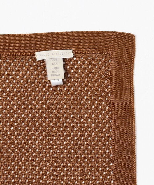 BEAMS F(ビームスエフ)の「PAOLO ALBIZZATI / シルク チーフ(ポケットチーフ・メンズ・オリーブ/ブラウン/イエロー/ホワイト・ONE SIZE)」の8枚目の写真