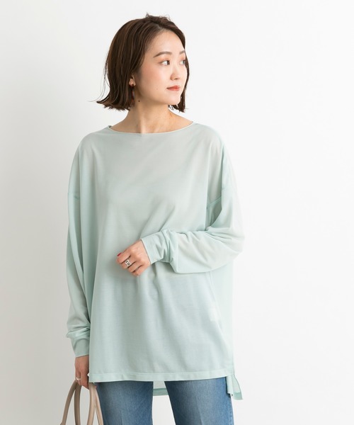 DouDou(ドゥドゥ)の「【WEB限定】メローシアーT(Tシャツ/カットソー・レディース・ベージュ/オフホワイト/ブルー・FREE)」の19枚目の写真