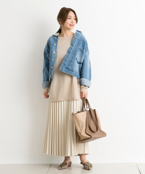 DouDou(ドゥドゥ)の「【WEB限定】メローシアーT(Tシャツ/カットソー・レディース・ベージュ/オフホワイト/ブルー・FREE)」の15枚目の写真