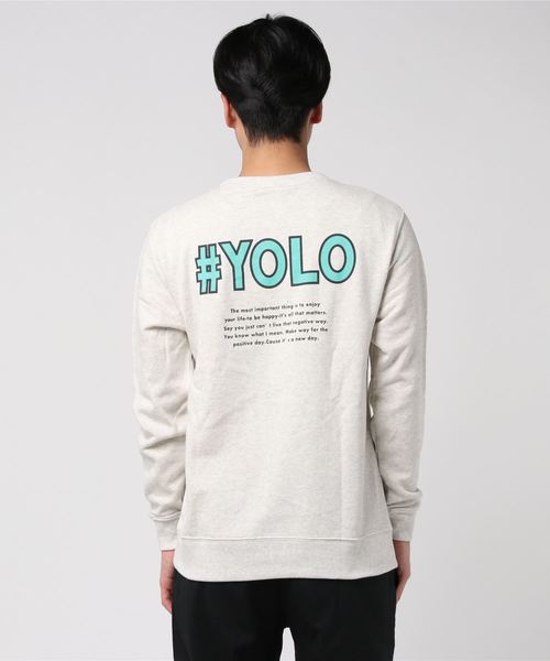 WEGO(ウィゴー)の「WEGO/スイートロゴプルオーバースウェット(スウェット・メンズ・オートミール/ホワイト・MEDIUM/LARGE)」の3枚目の写真