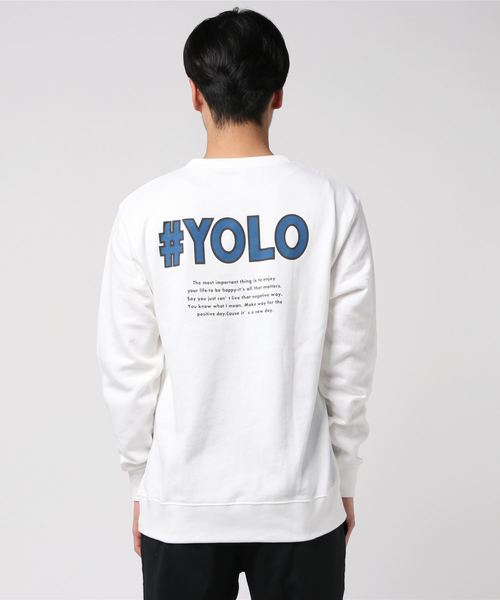 WEGO(ウィゴー)の「WEGO/スイートロゴプルオーバースウェット(スウェット・メンズ・オートミール/ホワイト・MEDIUM/LARGE)」の4枚目の写真