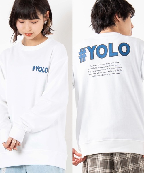 WEGO(ウィゴー)の「WEGO/スイートロゴプルオーバースウェット(スウェット・メンズ・オートミール/ホワイト・MEDIUM/LARGE)」の1枚目の写真