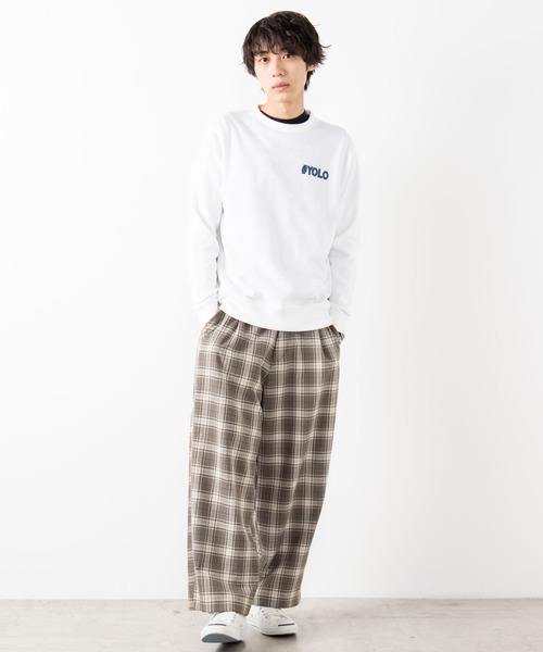 WEGO(ウィゴー)の「WEGO/スイートロゴプルオーバースウェット(スウェット・メンズ・オートミール/ホワイト・MEDIUM/LARGE)」の7枚目の写真