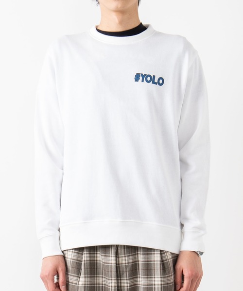 WEGO(ウィゴー)の「WEGO/スイートロゴプルオーバースウェット(スウェット・メンズ・オートミール/ホワイト・MEDIUM/LARGE)」の13枚目の写真