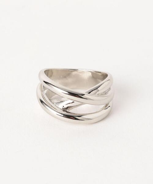 BEAUTY&YOUTH UNITED ARROWS（ビューティーアンドユースユナイテッドアローズ）の「BY メタルクロスボリュームリング（リング・レディース・シルバー/ゴールド・11）」の2枚目の写真