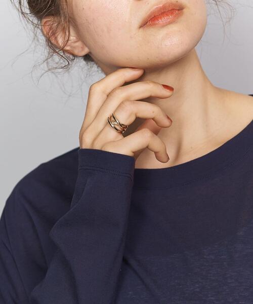 BEAUTY&YOUTH UNITED ARROWS（ビューティーアンドユースユナイテッドアローズ）の「BY メタルクロスボリュームリング（リング・レディース・シルバー/ゴールド・11）」の4枚目の写真