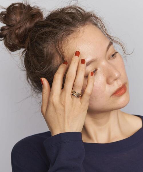 BEAUTY&YOUTH UNITED ARROWS（ビューティーアンドユースユナイテッドアローズ）の「BY メタルクロスボリュームリング（リング・レディース・シルバー/ゴールド・11）」の3枚目の写真