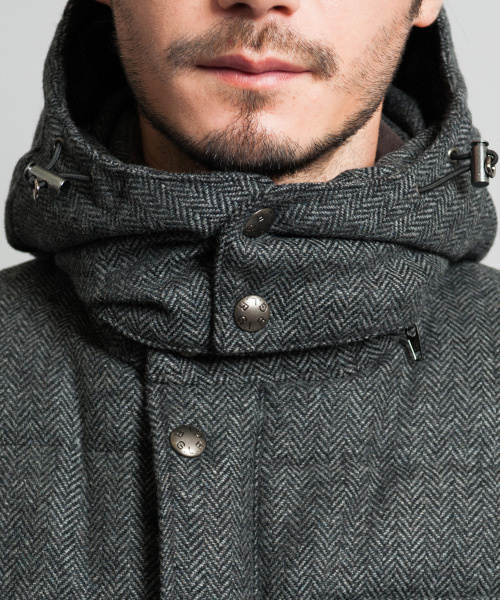 green label relaxing（グリーンレーベルリラクシング）の「W/N HOODED ダウンブルゾン（ダウンジャケット/コート・メンズ・グレー/ダークグリーン・LARGE/SMALL/X-LARGE/MEDIUM）」の8枚目の写真