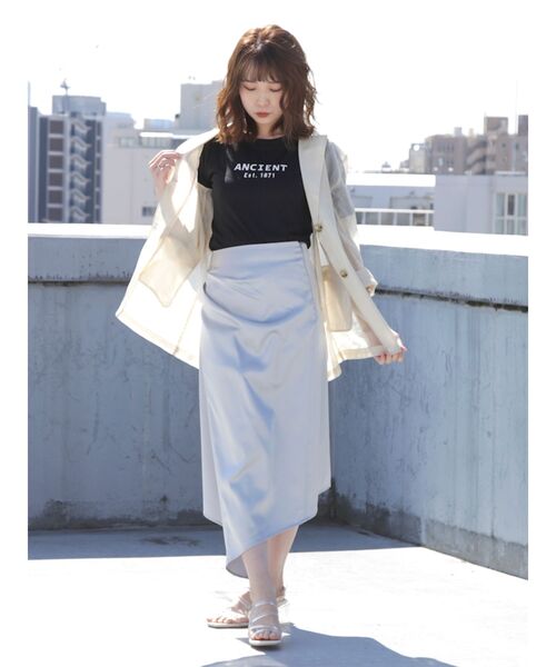 dazzlin（ダズリン）の「シアーシングルサマージャケット（テーラードジャケット・レディース・オフホワイト/ピンク/グリーン系その他・FREE）」の4枚目の写真