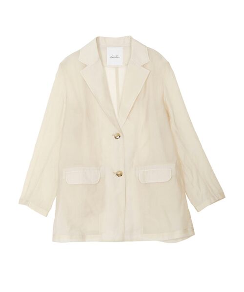 dazzlin（ダズリン）の「シアーシングルサマージャケット（テーラードジャケット・レディース・オフホワイト/ピンク/グリーン系その他・FREE）」の15枚目の写真