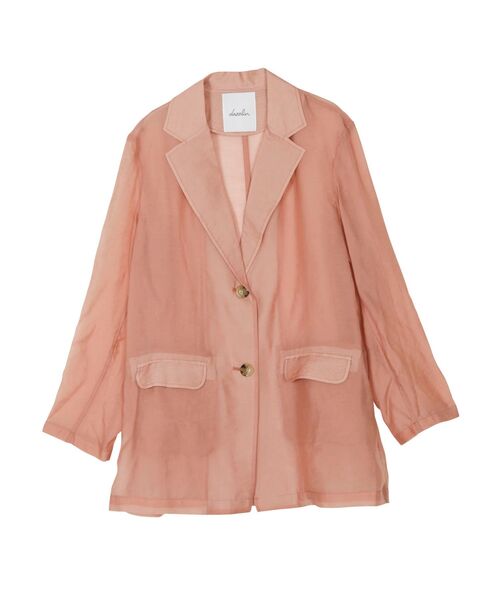 dazzlin（ダズリン）の「シアーシングルサマージャケット（テーラードジャケット・レディース・オフホワイト/ピンク/グリーン系その他・FREE）」の16枚目の写真