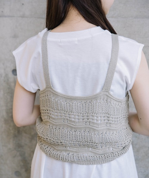 Mysa&Liina(ミーサリーナ)の「ドロストTシャツ×ビスチェセット(Tシャツ/カットソー・レディース・カーキ/ベージュ/ブラウン・M)」の9枚目の写真