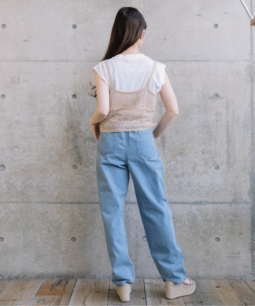 Mysa&Liina(ミーサリーナ)の「ドロストTシャツ×ビスチェセット(Tシャツ/カットソー・レディース・カーキ/ベージュ/ブラウン・M)」の21枚目の写真