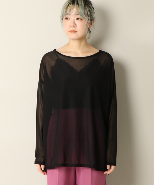 notch.(ノッチ)の「シアールーズロンT(Tシャツ/カットソー・レディース・ブラック/オフホワイト・M)」の10枚目の写真