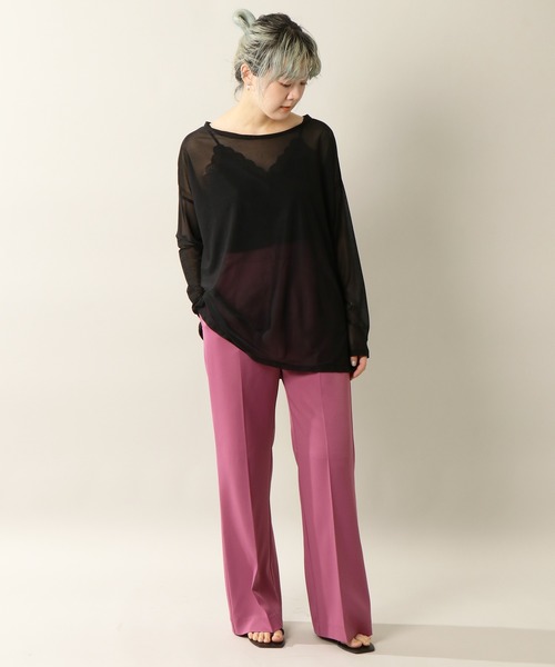 tシャツ クシュクシュ シアールーズロンT レディース Jines tシャツ クシュクシュ シアールーズロンT レディース