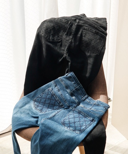 LIPSERVICE（リップサービス）の「キルトポケットスキニーデニム（デニムパンツ・レディース・インディゴブルー/ブラック・M/XS/S）」の9枚目の写真